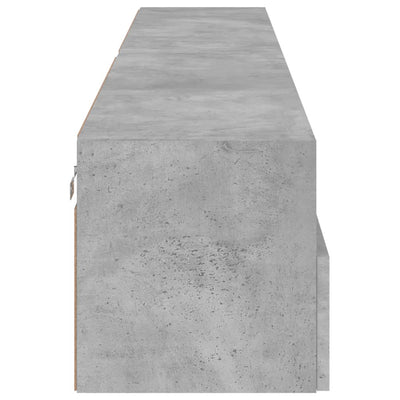 TV-seinäkaapit 2 kpl betoninharmaa 100x30x30 cm tekninen puu