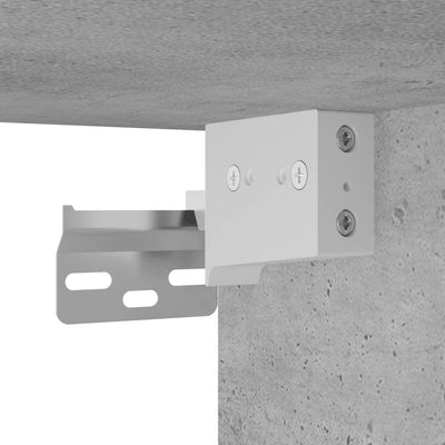 TV-seinäkaapit 2 kpl betoninharmaa 100x30x30 cm tekninen puu