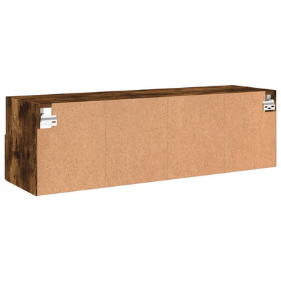 TV-seinäkaappi savutammi 100x30x30 cm tekninen puu
