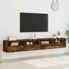 TV-seinäkaappi 2 kpl savutammi 100x30x30 cm tekninen puu