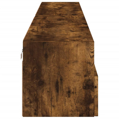 TV-seinäkaappi 2 kpl savutammi 100x30x30 cm tekninen puu