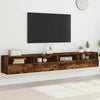 TV-seinäkaappi 2 kpl savutammi 100x30x30 cm tekninen puu