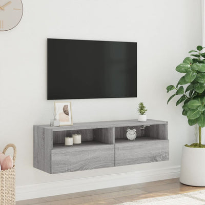 TV-seinäkaappi harmaa Sonoma 100x30x30 cm tekninen puu