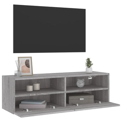 TV-seinäkaappi harmaa Sonoma 100x30x30 cm tekninen puu