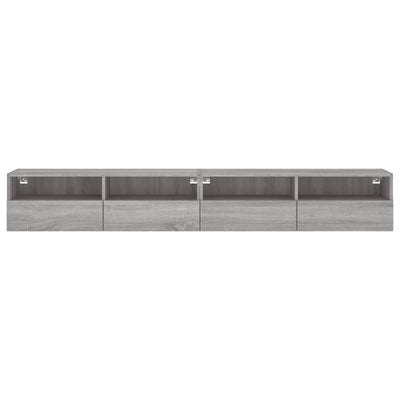 TV-seinäkaapit 2 kpl harmaa Sonoma 100x30x30 cm tekninen puu
