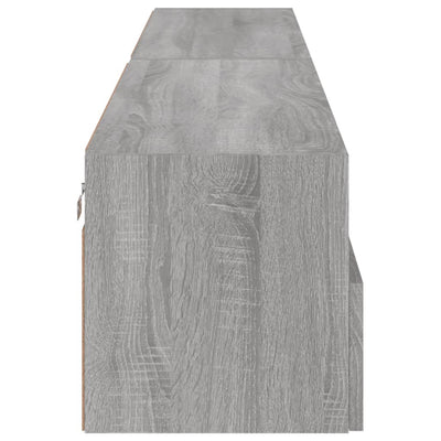 TV-seinäkaapit 2 kpl harmaa Sonoma 100x30x30 cm tekninen puu