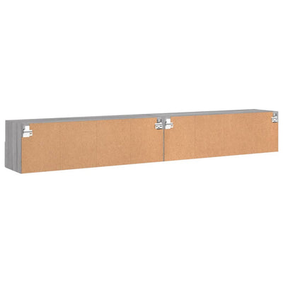 TV-seinäkaapit 2 kpl harmaa Sonoma 100x30x30 cm tekninen puu