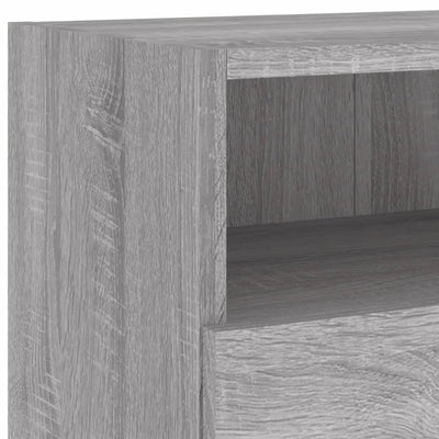 TV-seinäkaapit 2 kpl harmaa Sonoma 100x30x30 cm tekninen puu