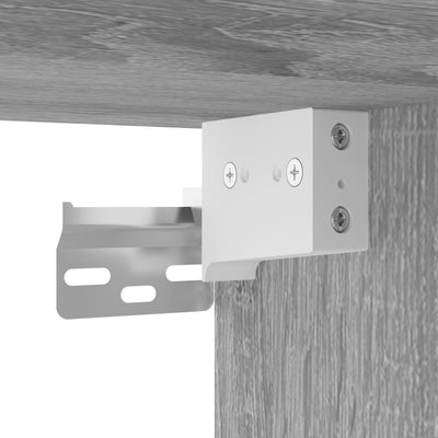TV-seinäkaapit 2 kpl harmaa Sonoma 100x30x30 cm tekninen puu