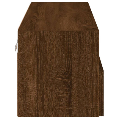 TV-seinäkaappi ruskea tammi 100x30x30 cm tekninen puu