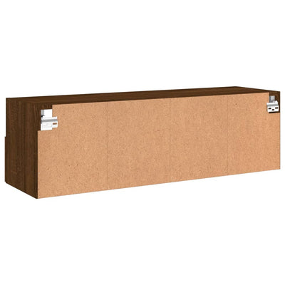 TV-seinäkaappi ruskea tammi 100x30x30 cm tekninen puu