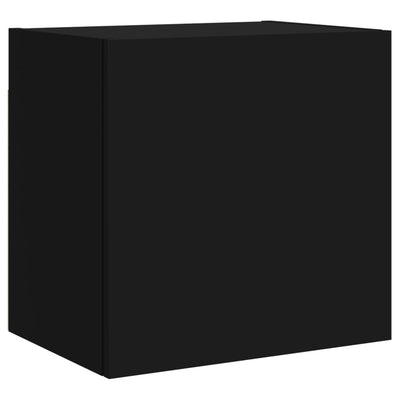 TV-seinäkaapit 2 kpl musta 40,5x30x40 cm tekninen puu