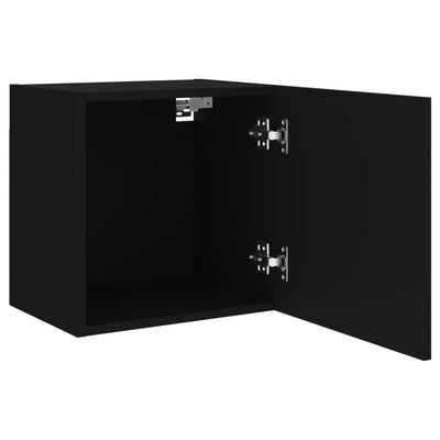 TV-seinäkaapit 2 kpl musta 40,5x30x40 cm tekninen puu