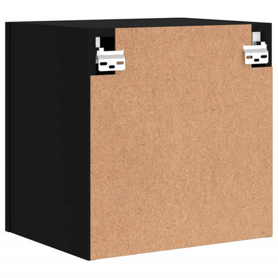 TV-seinäkaapit 2 kpl musta 40,5x30x40 cm tekninen puu