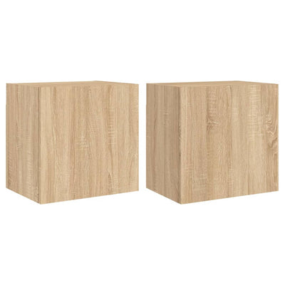 TV-seinäkaapit 2 kpl Sonoma-tammi 40,5x30x40 cm tekninen puu