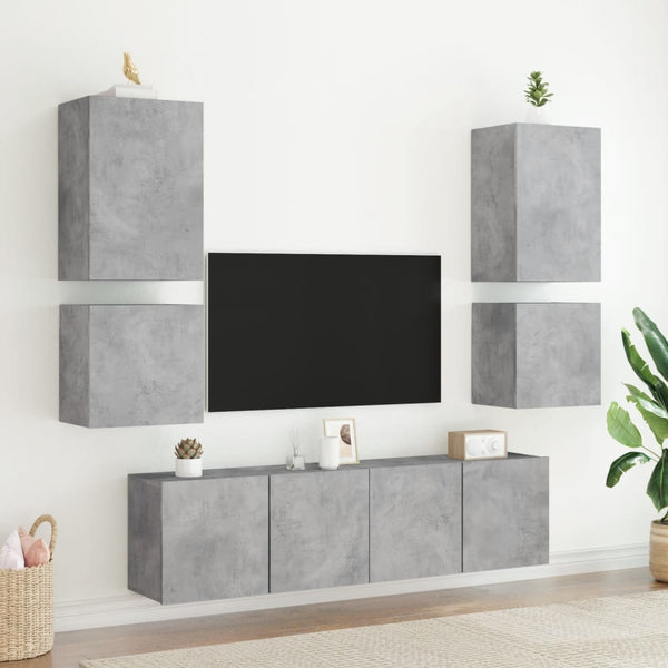 TV-seinäkaapit betoninharmaa 40,5x30x40 cm tekninen puu