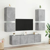 TV-seinäkaapit 2 kpl betoninharmaa 40,5x30x40 cm tekninen puu