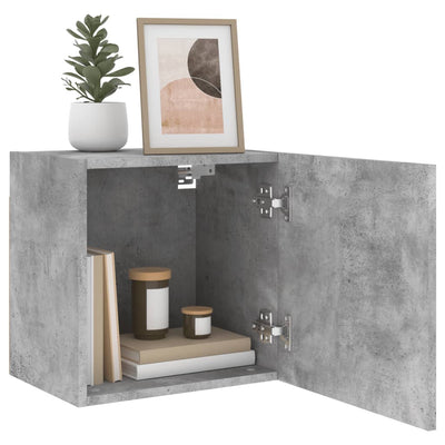 TV-seinäkaapit 2 kpl betoninharmaa 40,5x30x40 cm tekninen puu