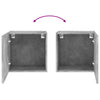 TV-seinäkaapit 2 kpl betoninharmaa 40,5x30x40 cm tekninen puu