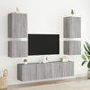 TV-seinäkaapit 2 kpl harmaa Sonoma 40,5x30x40 cm tekninen puu