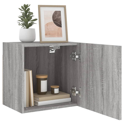 TV-seinäkaapit 2 kpl harmaa Sonoma 40,5x30x40 cm tekninen puu