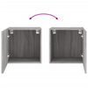 TV-seinäkaapit 2 kpl harmaa Sonoma 40,5x30x40 cm tekninen puu