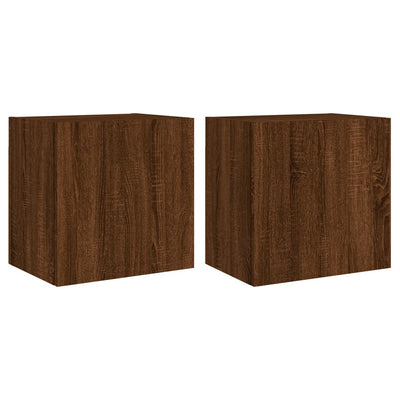 TV-seinäkaapit 2 kpl ruskea tammi 40,5x30x40 cm tekninen puu