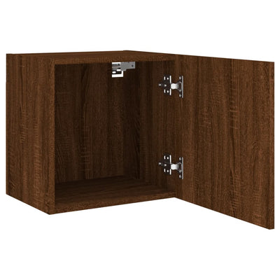 TV-seinäkaapit 2 kpl ruskea tammi 40,5x30x40 cm tekninen puu