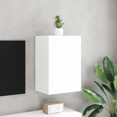 TV-seinäkaappi valkoinen 40,5x30x60 cm tekninen puu