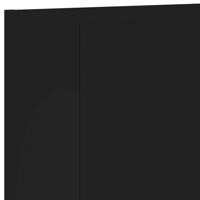 TV-seinäkaapit 2 kpl musta 40,5x30x60 cm tekninen puu
