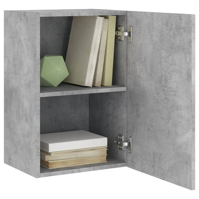 TV-seinäkaapit 2 kpl betoninharmaa 40,5x30x60 cm tekninen puu