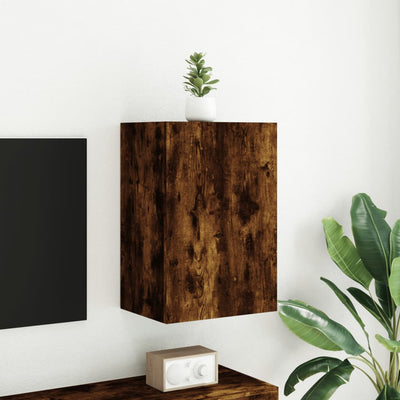 TV-seinäkaappi savutammi 40,5x30x60 cm tekninen puu
