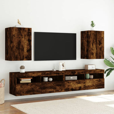TV-seinäkaappi 2 kpl savutammi 40,5x30x60 cm tekninen puu