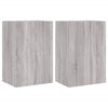 TV-seinäkaapit 2 kpl harmaa Sonoma 40,5x30x60 cm tekninen puu