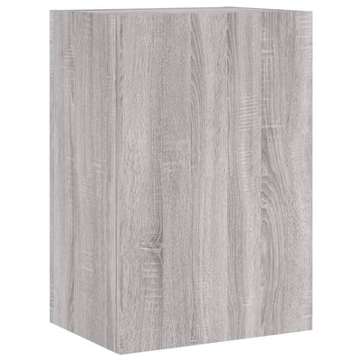 TV-seinäkaapit 2 kpl harmaa Sonoma 40,5x30x60 cm tekninen puu