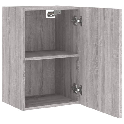 TV-seinäkaapit 2 kpl harmaa Sonoma 40,5x30x60 cm tekninen puu