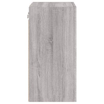 TV-seinäkaapit 2 kpl harmaa Sonoma 40,5x30x60 cm tekninen puu