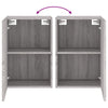 TV-seinäkaapit 2 kpl harmaa Sonoma 40,5x30x60 cm tekninen puu