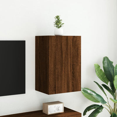 TV-seinäkaappi ruskea tammi 40,5x30x60 cm tekninen puu