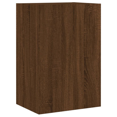 TV-seinäkaapit 2 kpl ruskea tammi 40,5x30x60 cm tekninen puu
