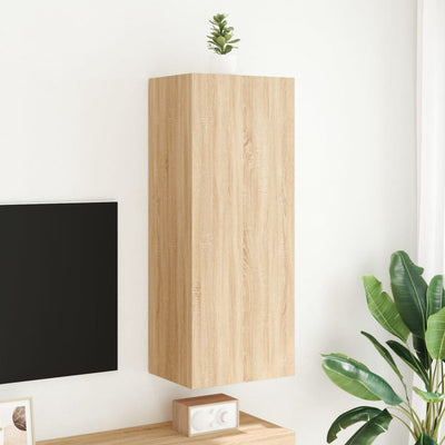 TV-seinäkaappi Sonoma-tammi 40,5x30x102 cm tekninen puu