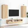 TV-seinäkaappi Sonoma-tammi 40,5x30x102 cm tekninen puu