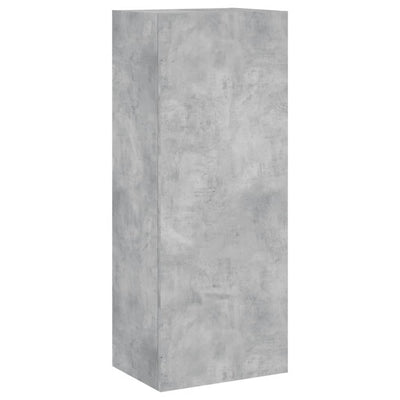 TV-seinäkaappi betoninharmaa 40,5x30x102 cm tekninen puu