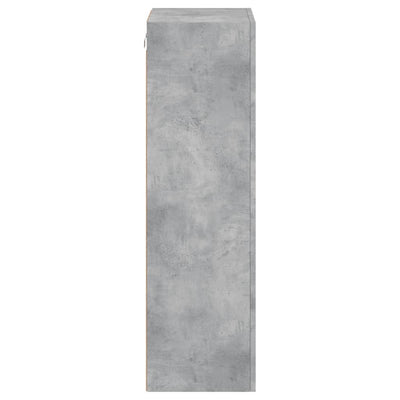 TV-seinäkaappi betoninharmaa 40,5x30x102 cm tekninen puu