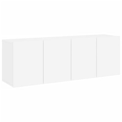 TV-kaapit seinäkiinnitettävä 2 kpl valkoinen 60x30x41 cm
