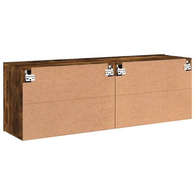 TV-kaapit seinäkiinnitettävä 2 kpl savutammi 60x30x41 cm