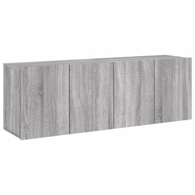 TV-kaapit seinäkiinnitettävä 2 kpl harmaa Sonoma 60x30x41 cm