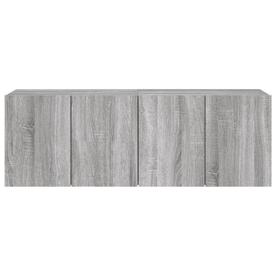 TV-kaapit seinäkiinnitettävä 2 kpl harmaa Sonoma 60x30x41 cm