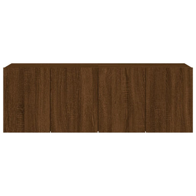 TV-kaapit seinäkiinnitettävä 2 kpl ruskea tammi 60x30x41 cm