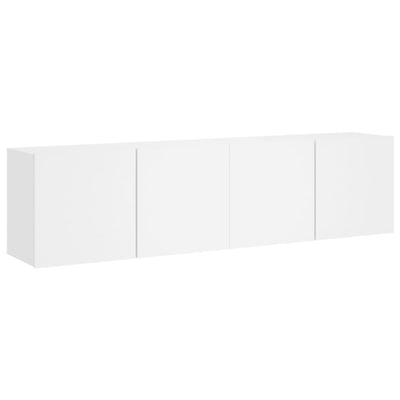 TV-kaapit seinäkiinnitettävä 2 kpl valkoinen 80x30x41 cm